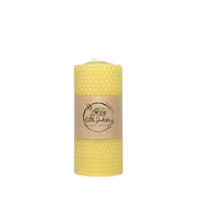 Load image into Gallery viewer, Hand-rolled beeswax pillar candle