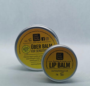 Honey and beeswax lip balm