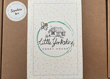 Load image into Gallery viewer, 'Signature box' gift box - including honey, beeswax candle and bee badge