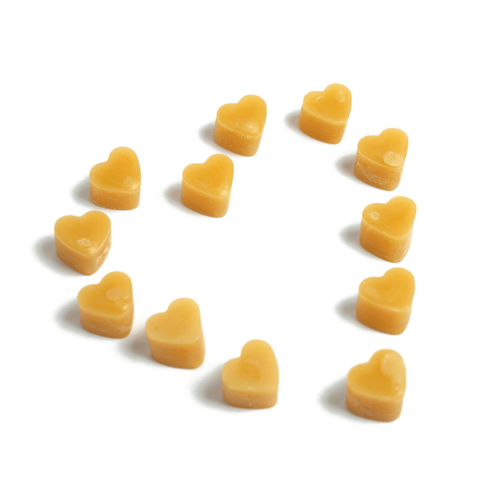 Mini heart pure beeswax melts