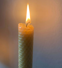 Load image into Gallery viewer, Hand-rolled beeswax tall candle - pair